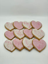 Load image into Gallery viewer, 12 Heart Shaped Sugar Cookies
