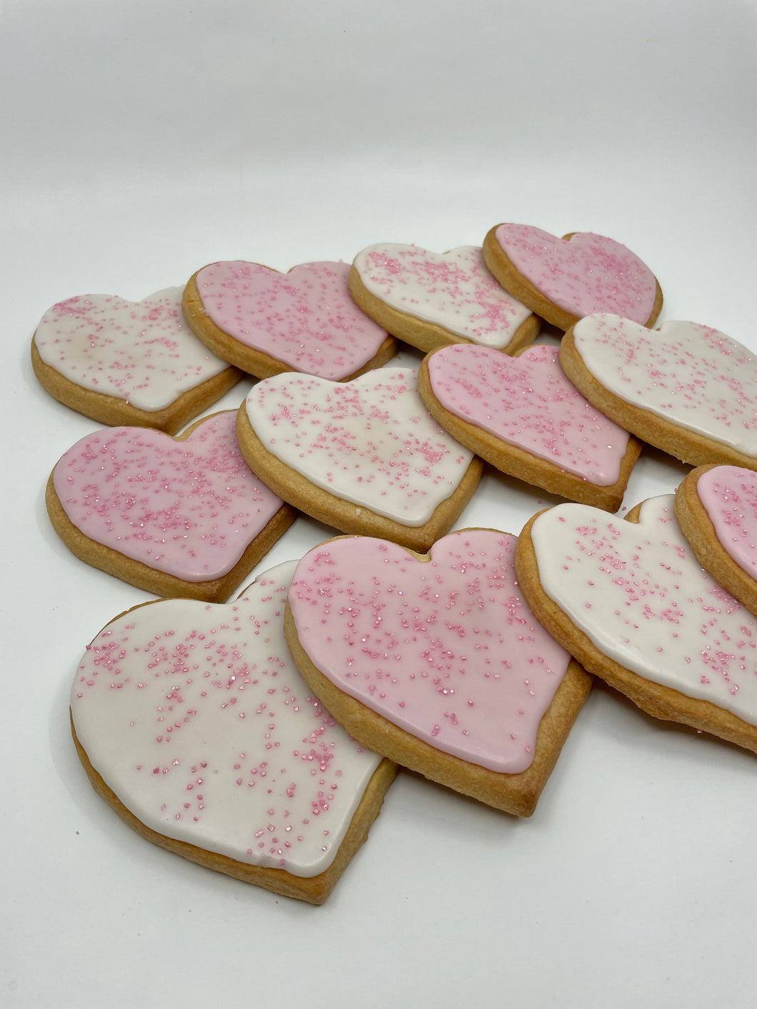 12 Heart Shaped Sugar Cookies